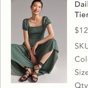 Daily Practice by Anthropologie Tiered Maxi Dress